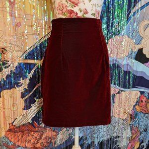 Rampage Vintage Red Velvet Pencil Skirt - Size 9